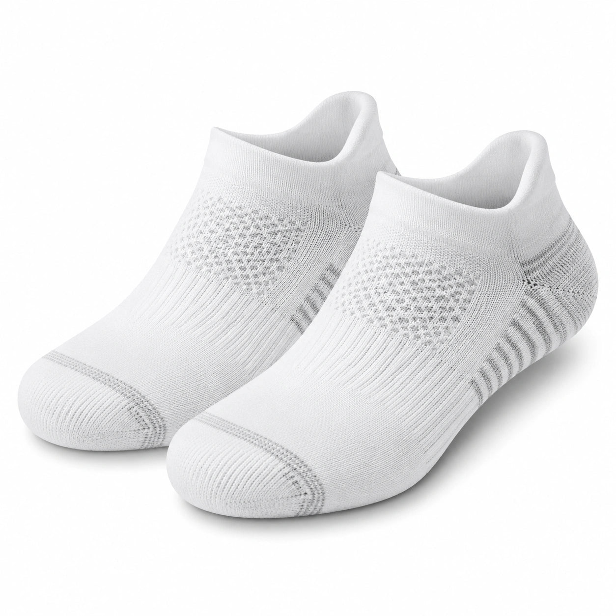 Chaussettes basses 35-38 en maille textile blanche respirante pour sport