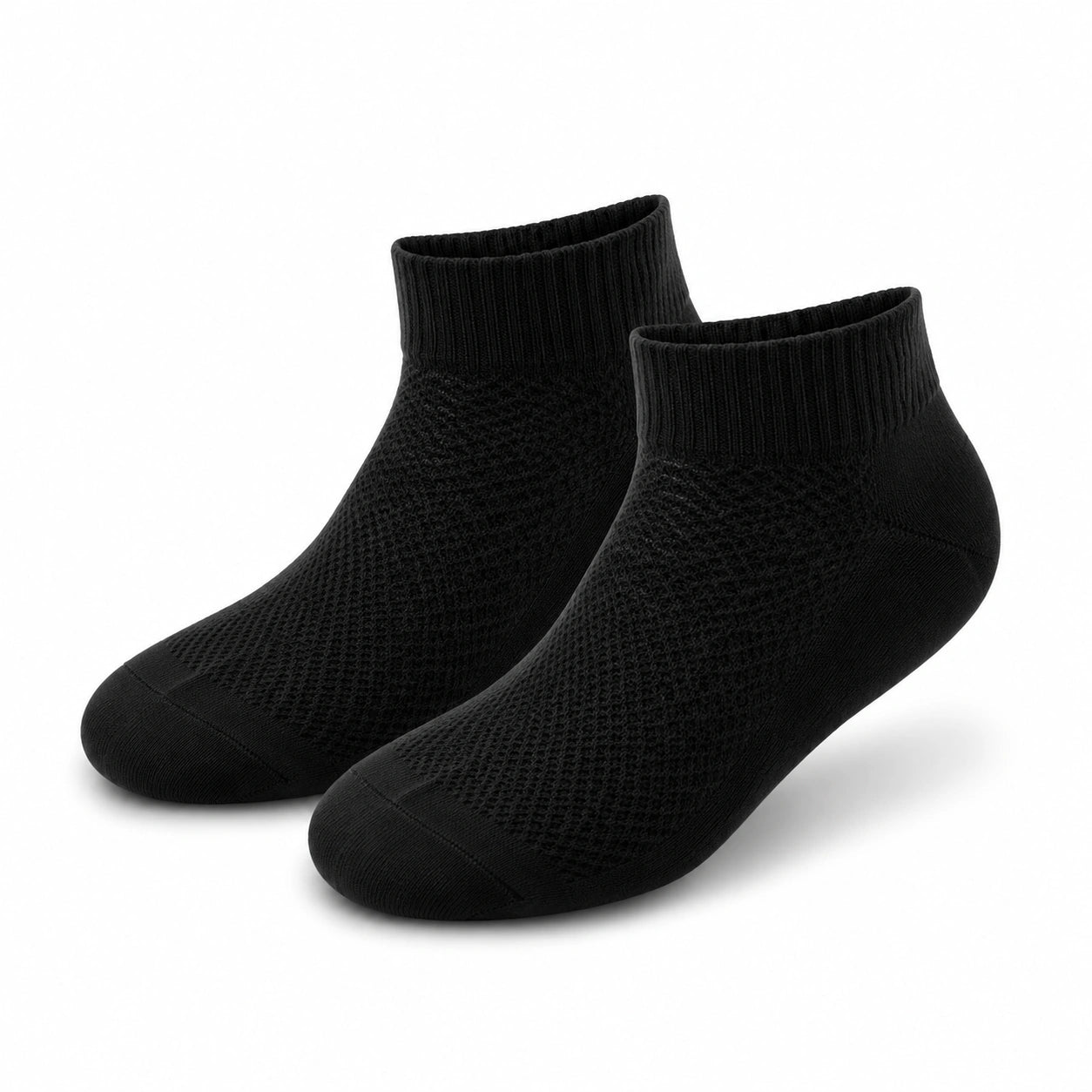 Chaussettes 39-42 en maille noire respirante à tige courte